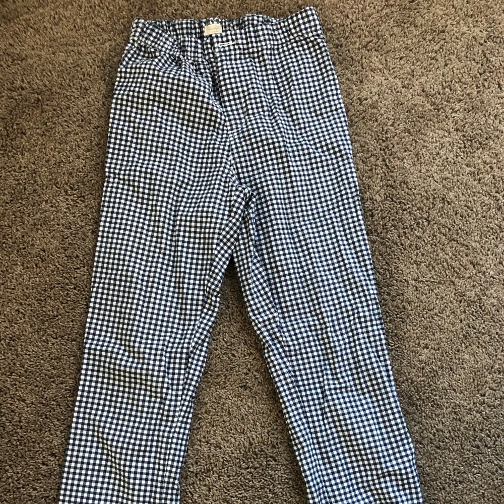 Brandy Melville Navy Gingham Print Pants